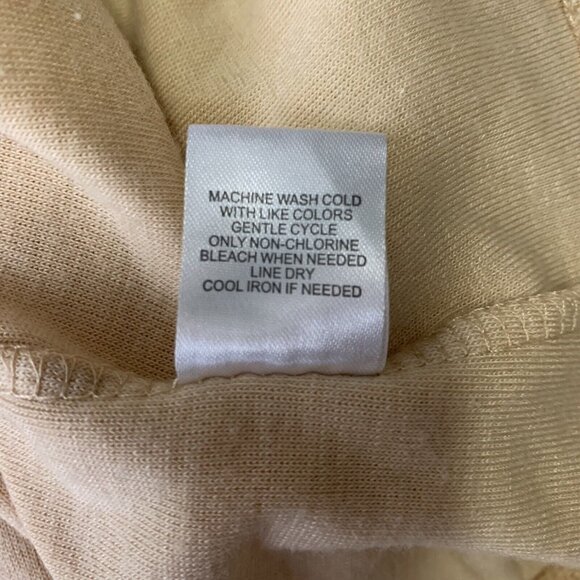 Velvet Orchid Sz Medium Polo Top Light Brown Velour Short Sleeve Collared V Neck - Picture 5 of 5